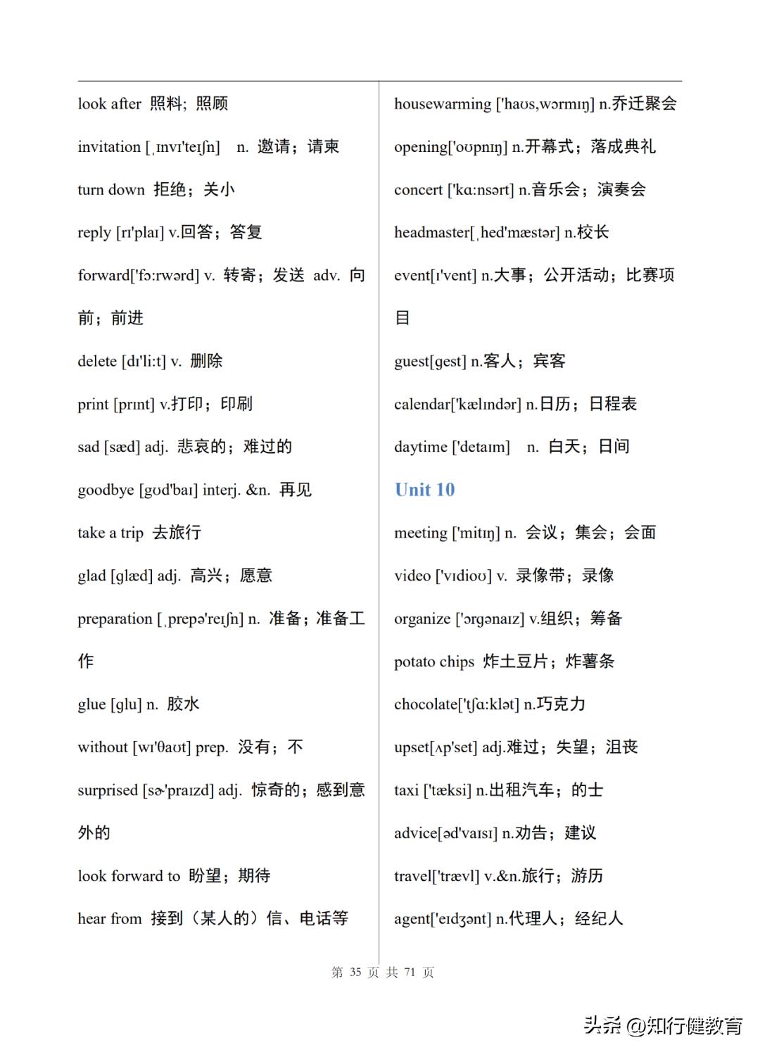 八年级上册英语单词表默写可打印,人教版八年级下英语单词表完整版