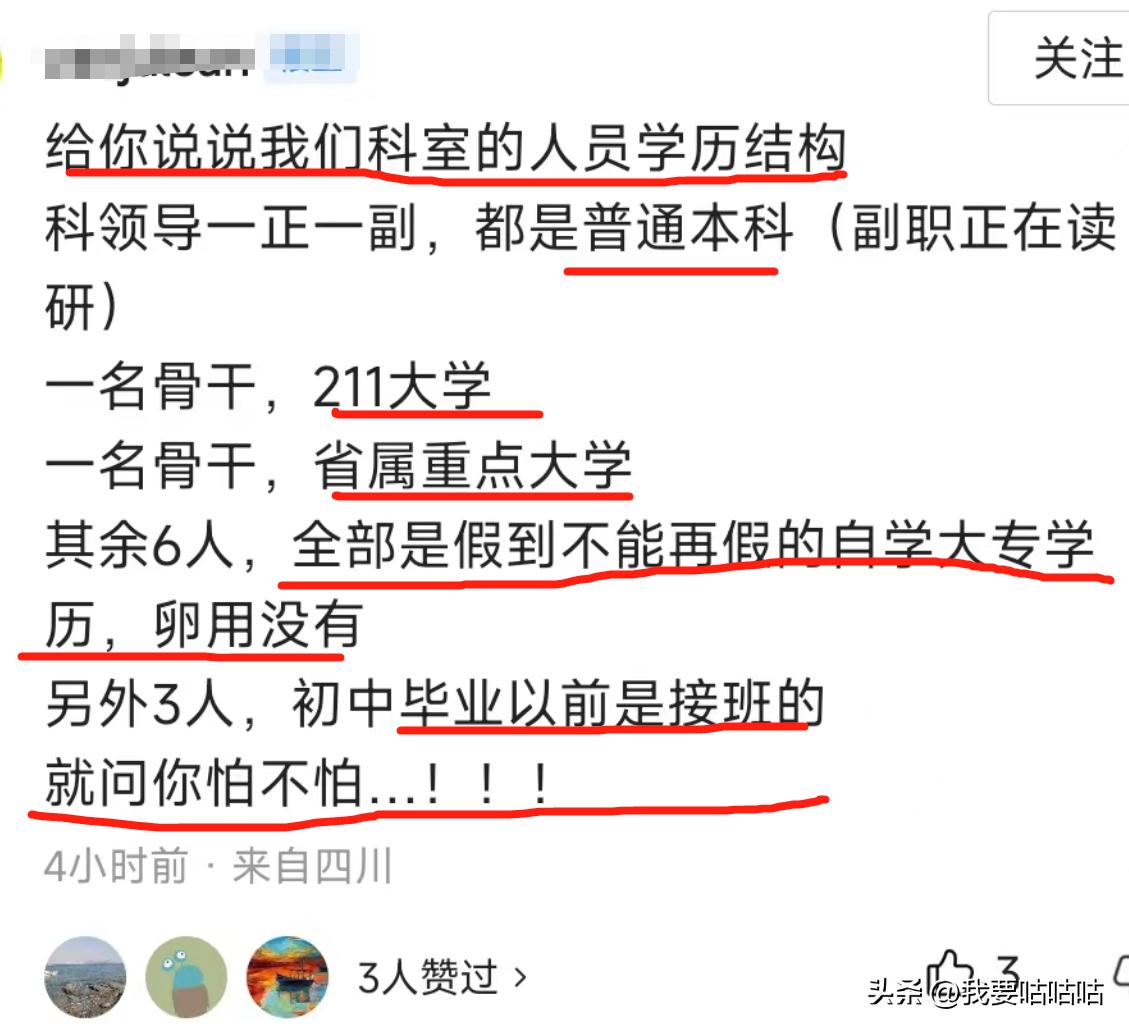 我们科室共11人，今天扒一扒她们学历和编制。