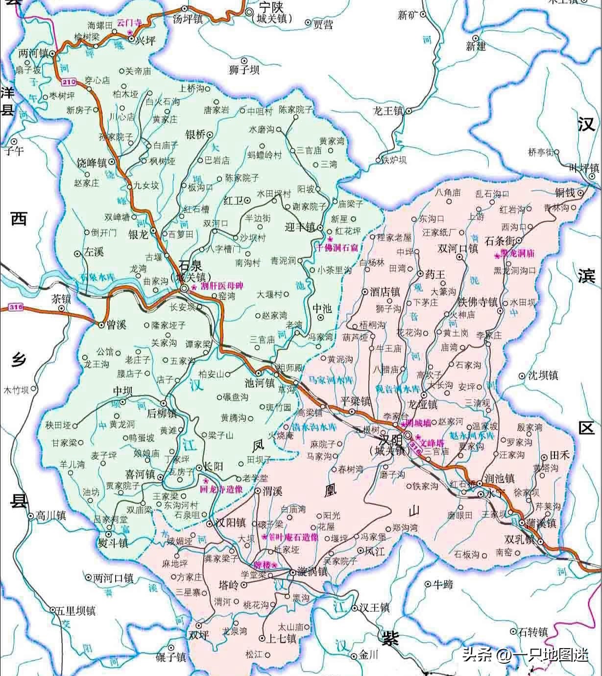 我国叫阳的城市很多，叫阴的却很少，还有3对儿“阴阳相对”