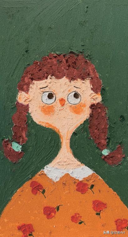 治愈了一切的不可爱图片,油画棒森系小清新插画