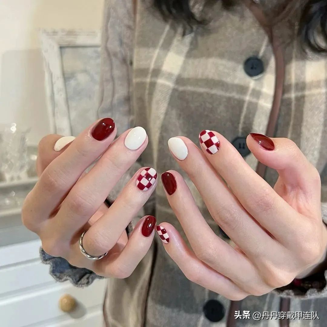 短款猫眼美甲显白黄黑皮图片,胖手显白美甲夏季黄黑皮短甲