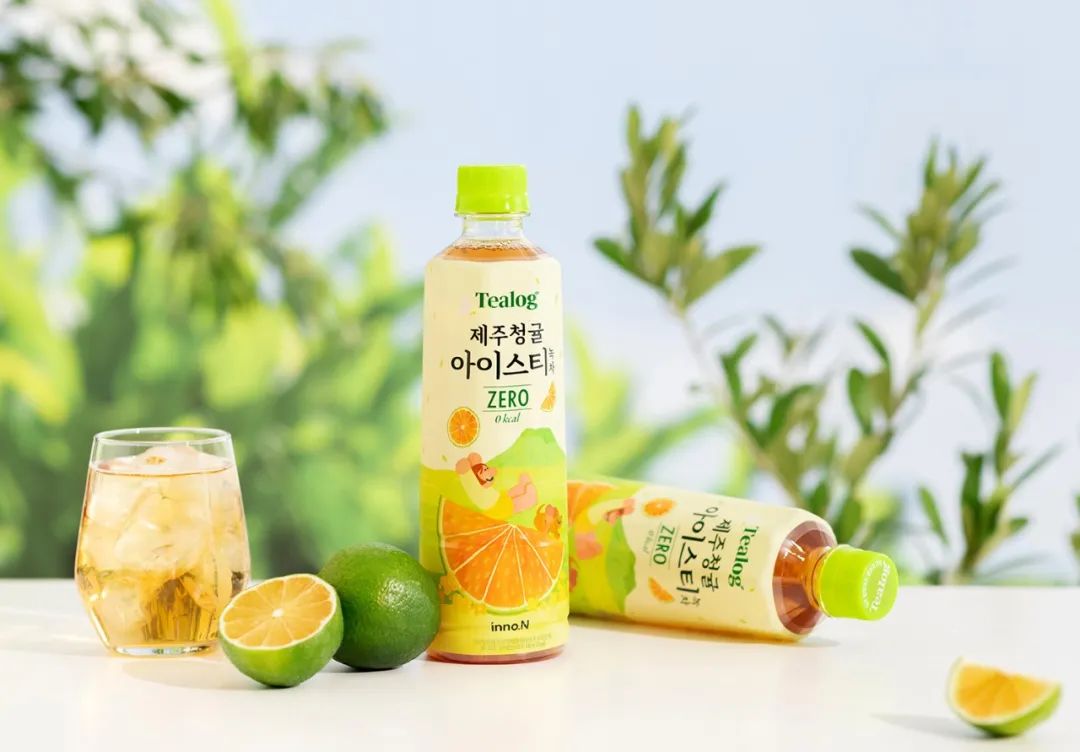包装|TealogIcedTea韩国济州绿橘绿茶冰茶和扁桃红茶冰茶包装