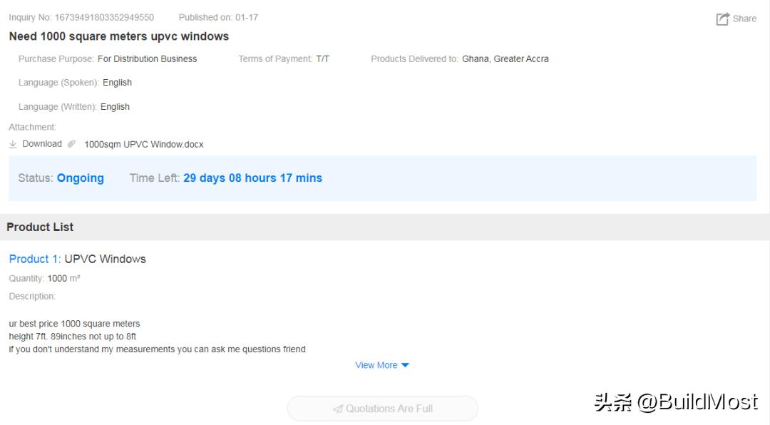 年前大福利|BuildMost英文站2023年年前精选外贸询盘