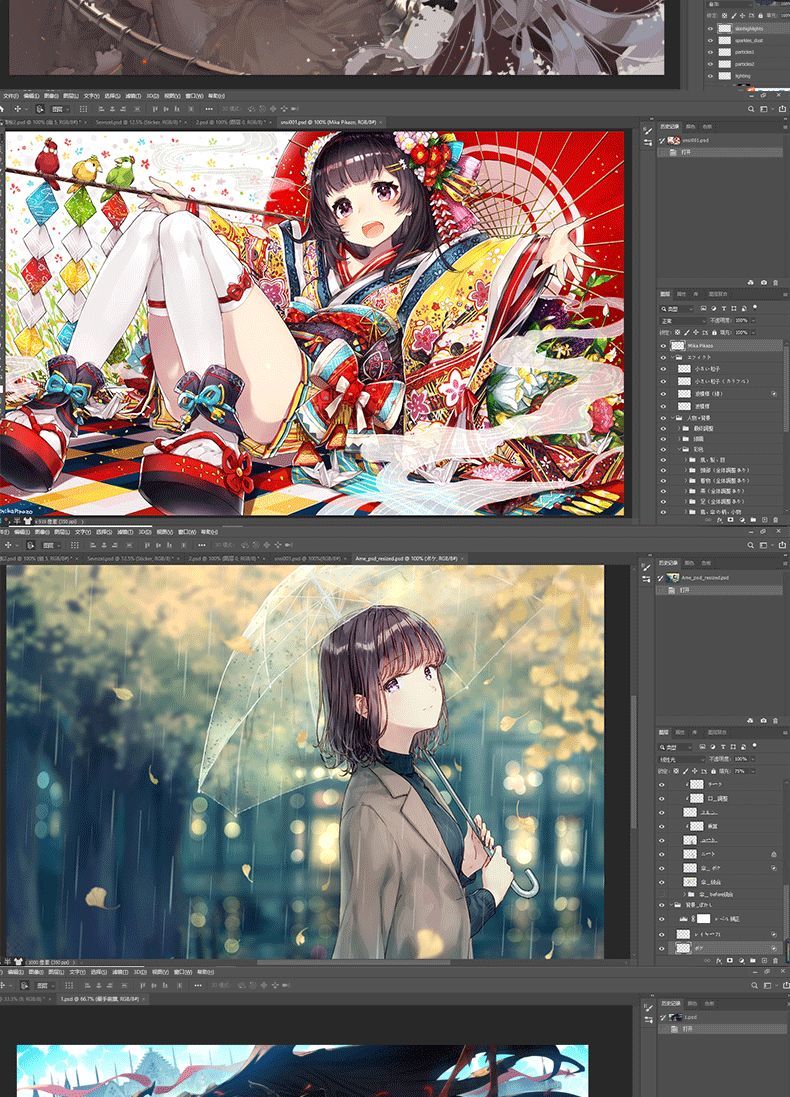 「585期」插画爱好者的福利！超多画师的PSD源文件拿去