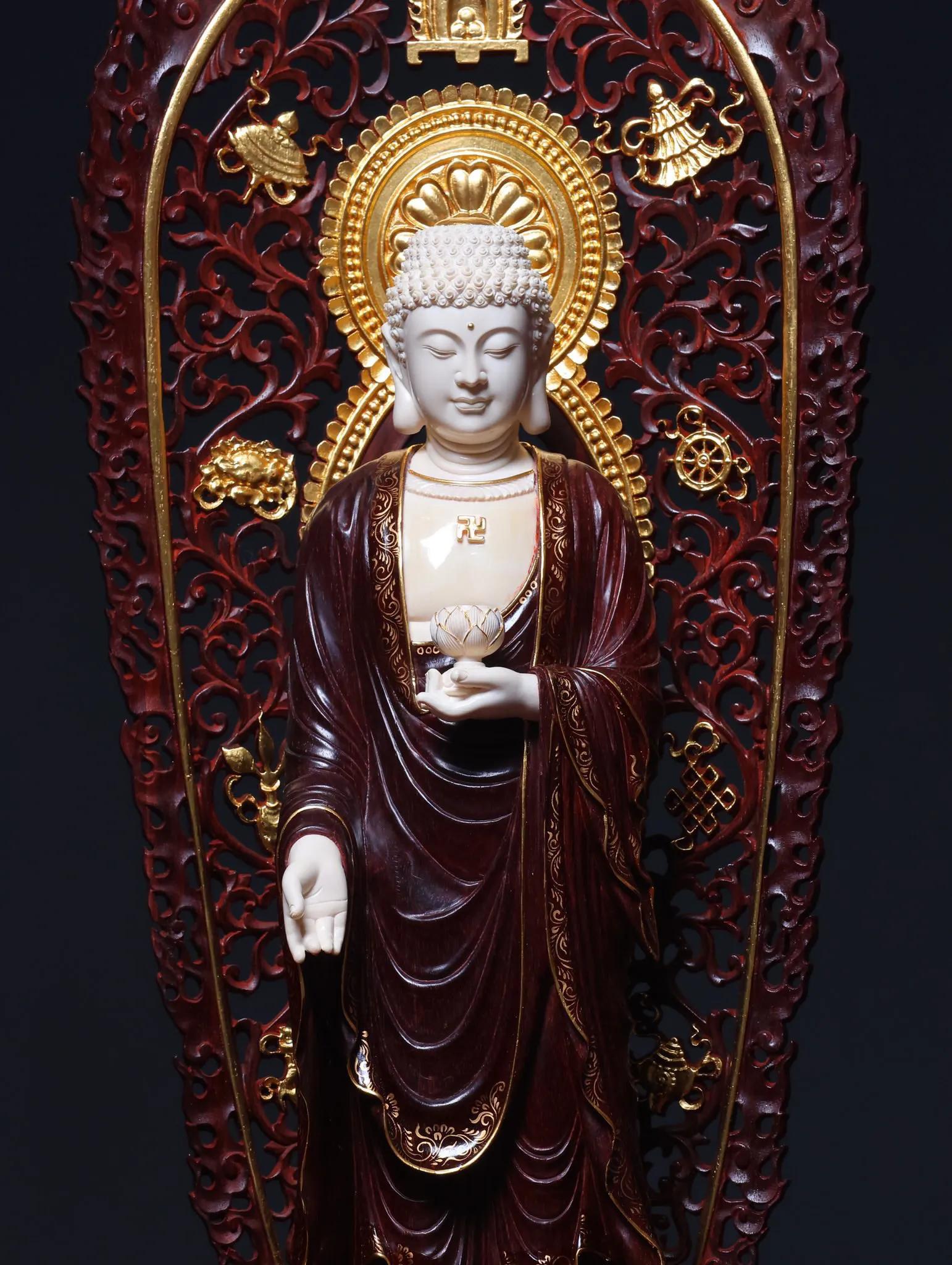 西方三圣图,西方三圣接引去极乐世界