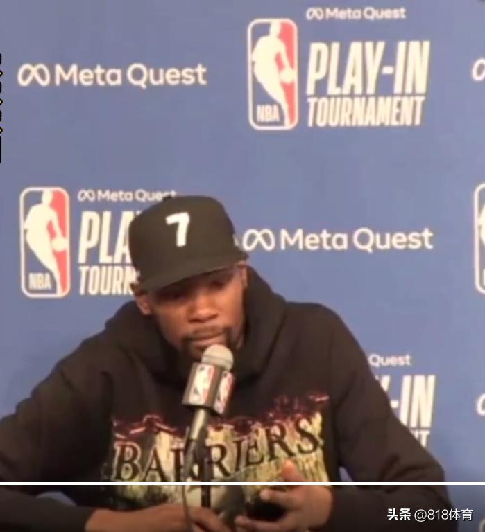 欧文向杜兰特说谢谢,欧文发布会杜兰特在旁边低头