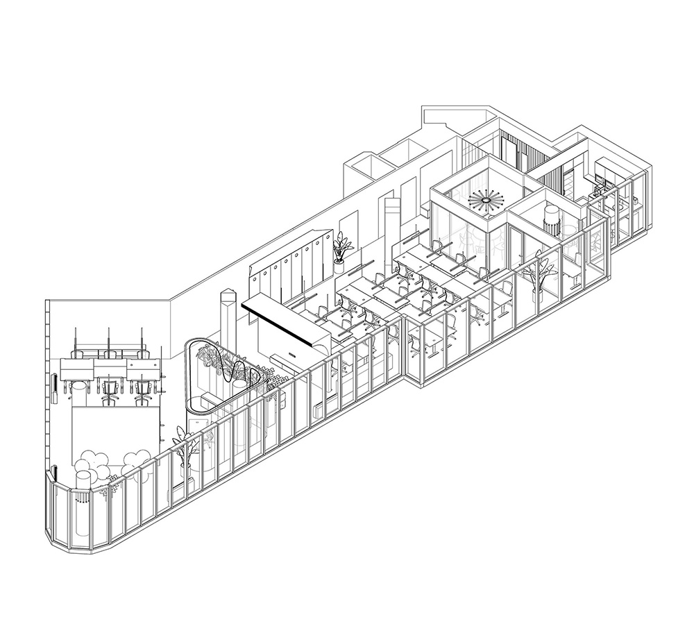 红蓝渐变手机游戏开发公司基辅办公设计欣赏