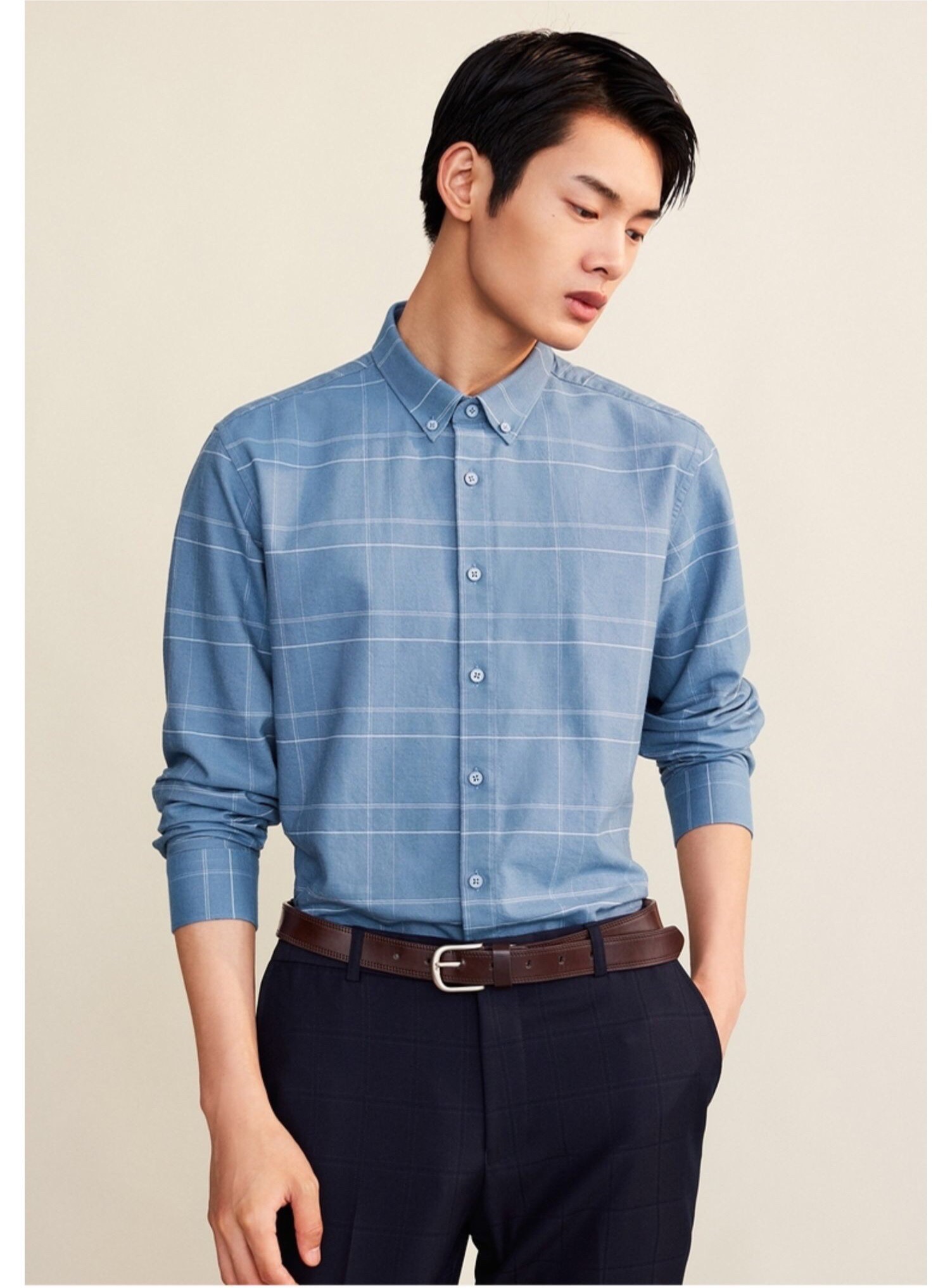 海澜之家男士衬衫穿搭,海澜之家黑衬衫男生高级感禁欲系