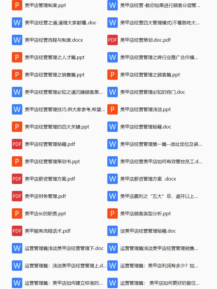 美甲店运营与管理课程,美甲店经营100个技巧