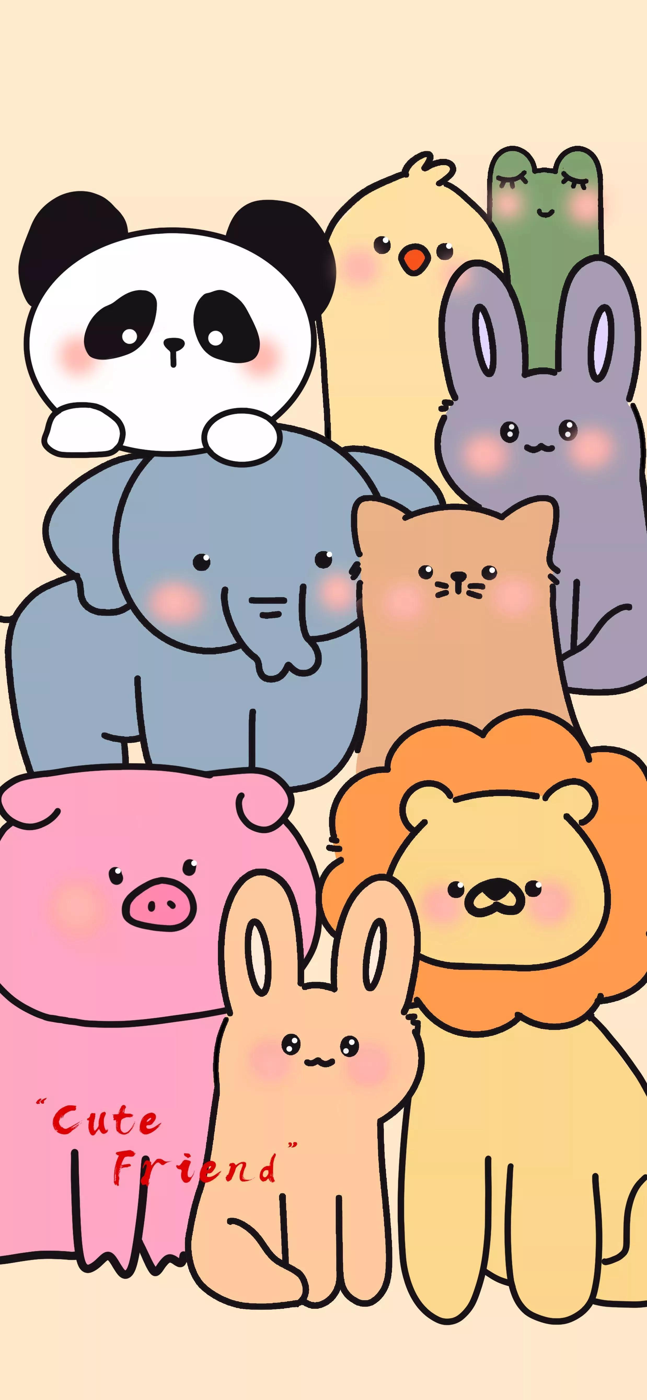 绿色可爱卡通壁纸超清全面屏,卡通可爱壁纸高清全屏可自取