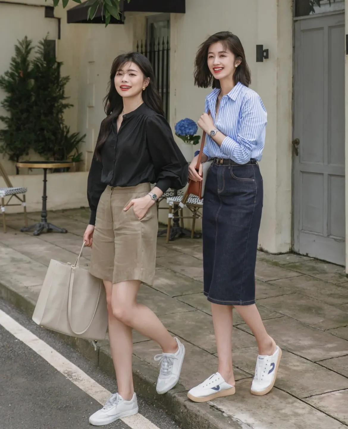 夏日闺蜜日常穿搭模板,夏季闺蜜装穿搭时髦可爱