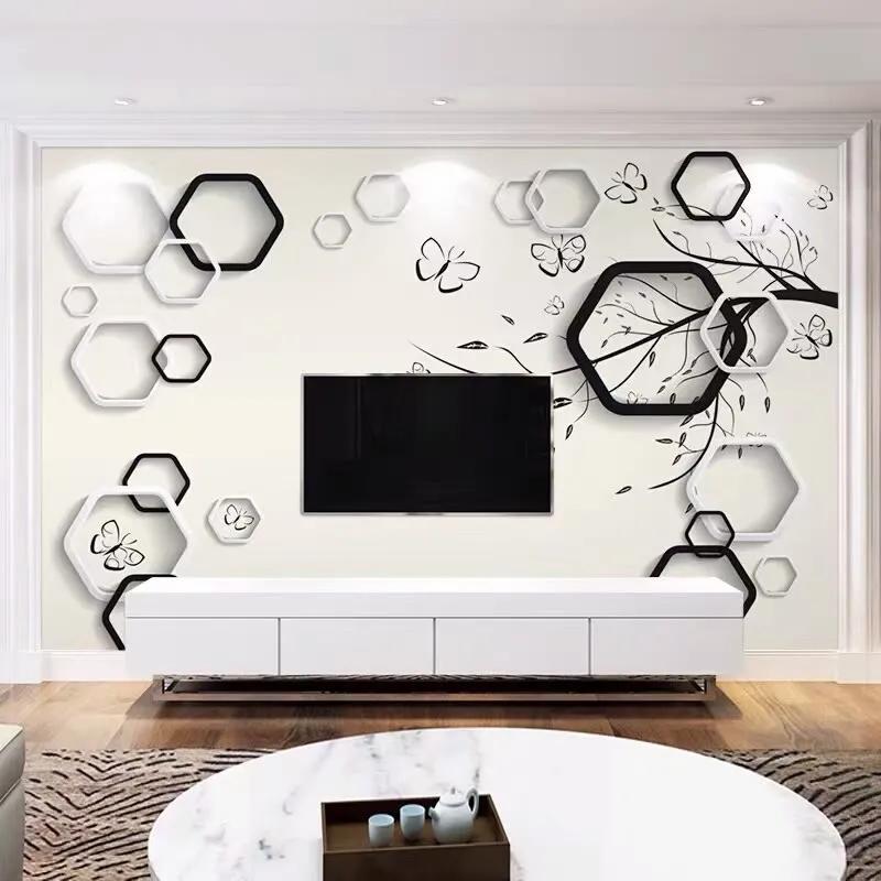 新款壁布背景墙,壁布电视背景墙图