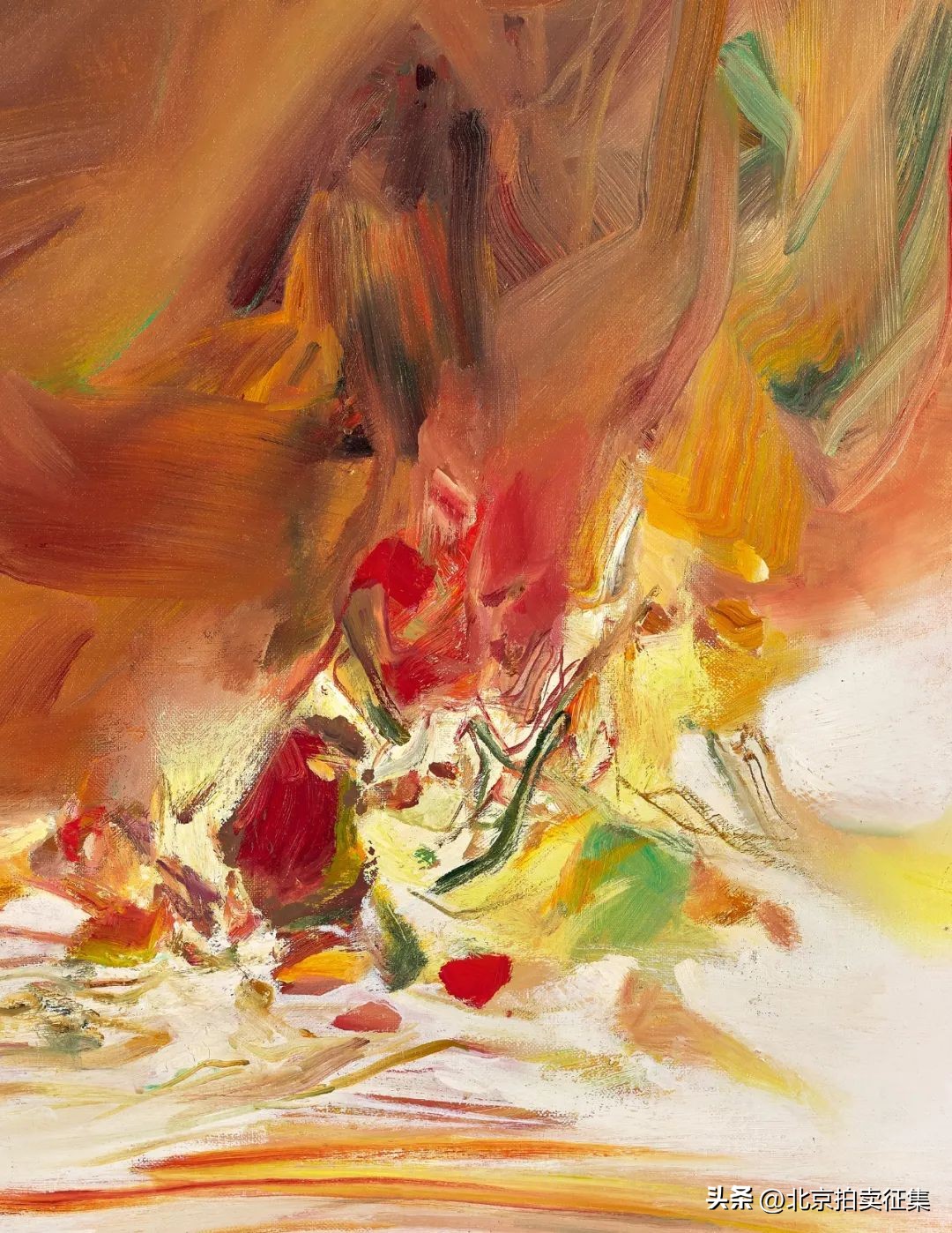 嘉德拍卖现场吴冠中作品,吴冠中黑白水墨画拍卖