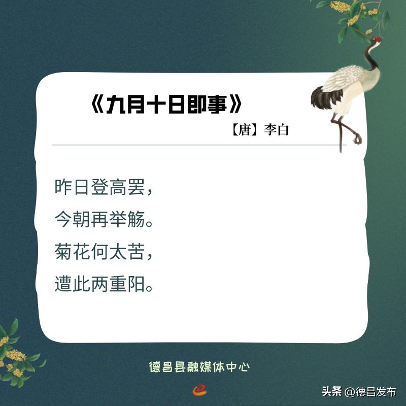 网络中国节·重阳|古诗词里的重阳节习俗​