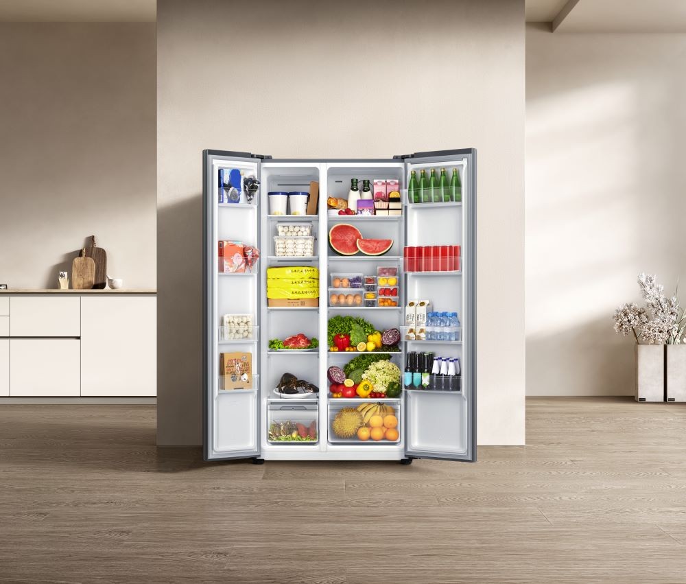 满足全家两周存储米家冰箱对开门610L墨羽岩首发价2499元