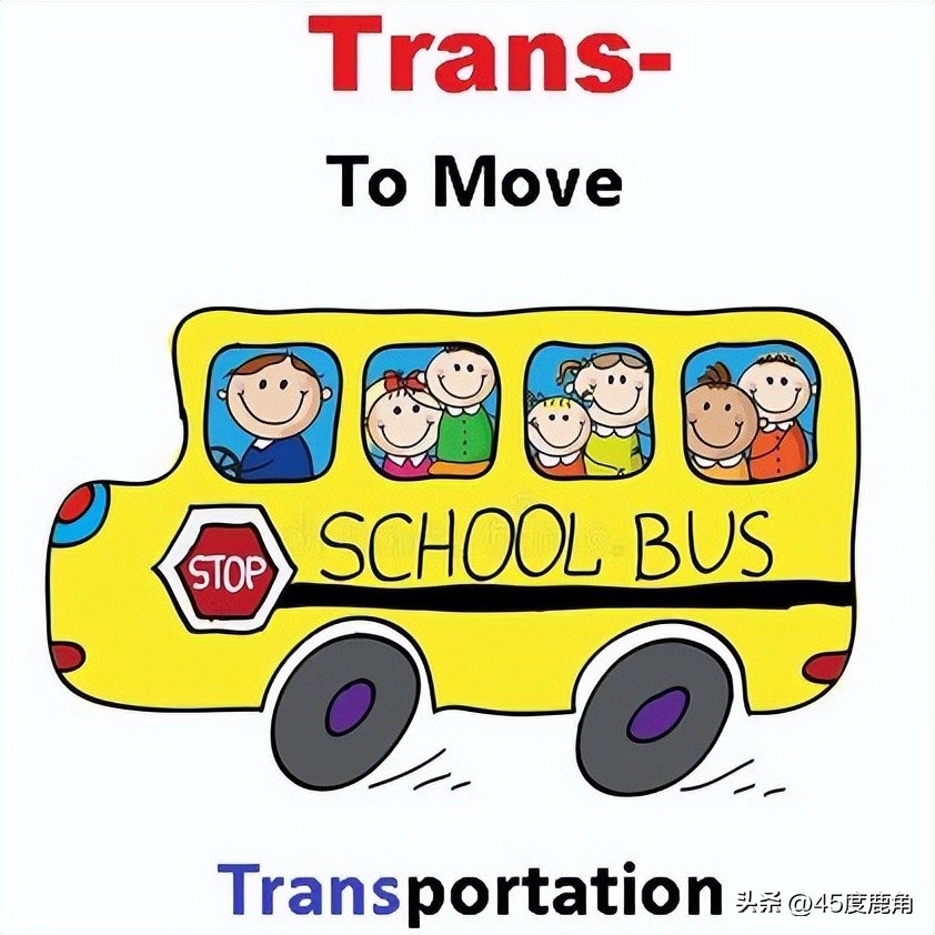 含trans的前缀,词根是trans的词汇