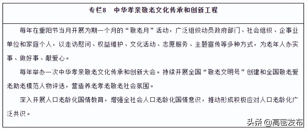 国务院印发十四五养老规划,十四五国家老龄事业与养老规划