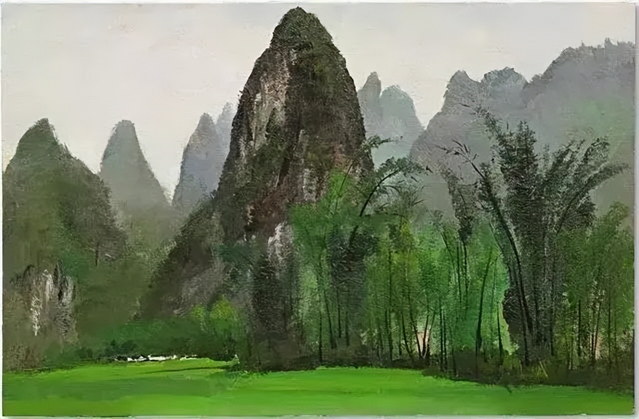 画画难画,吴冠中的竹画作品欣赏