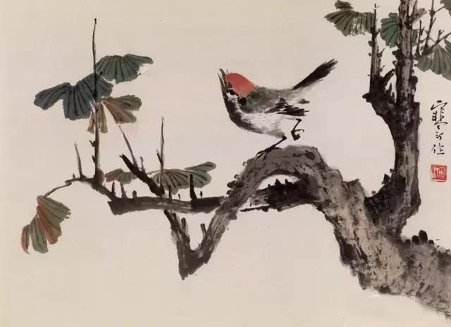 江寒汀写意黑山雀石榴花图,江寒汀写意花鸟千峰竞秀原作尺寸