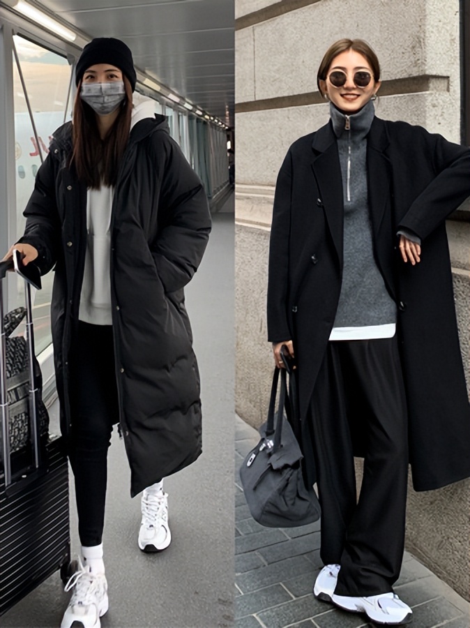 冬天穿同色系好看又显瘦,秋冬显瘦穿搭条纹