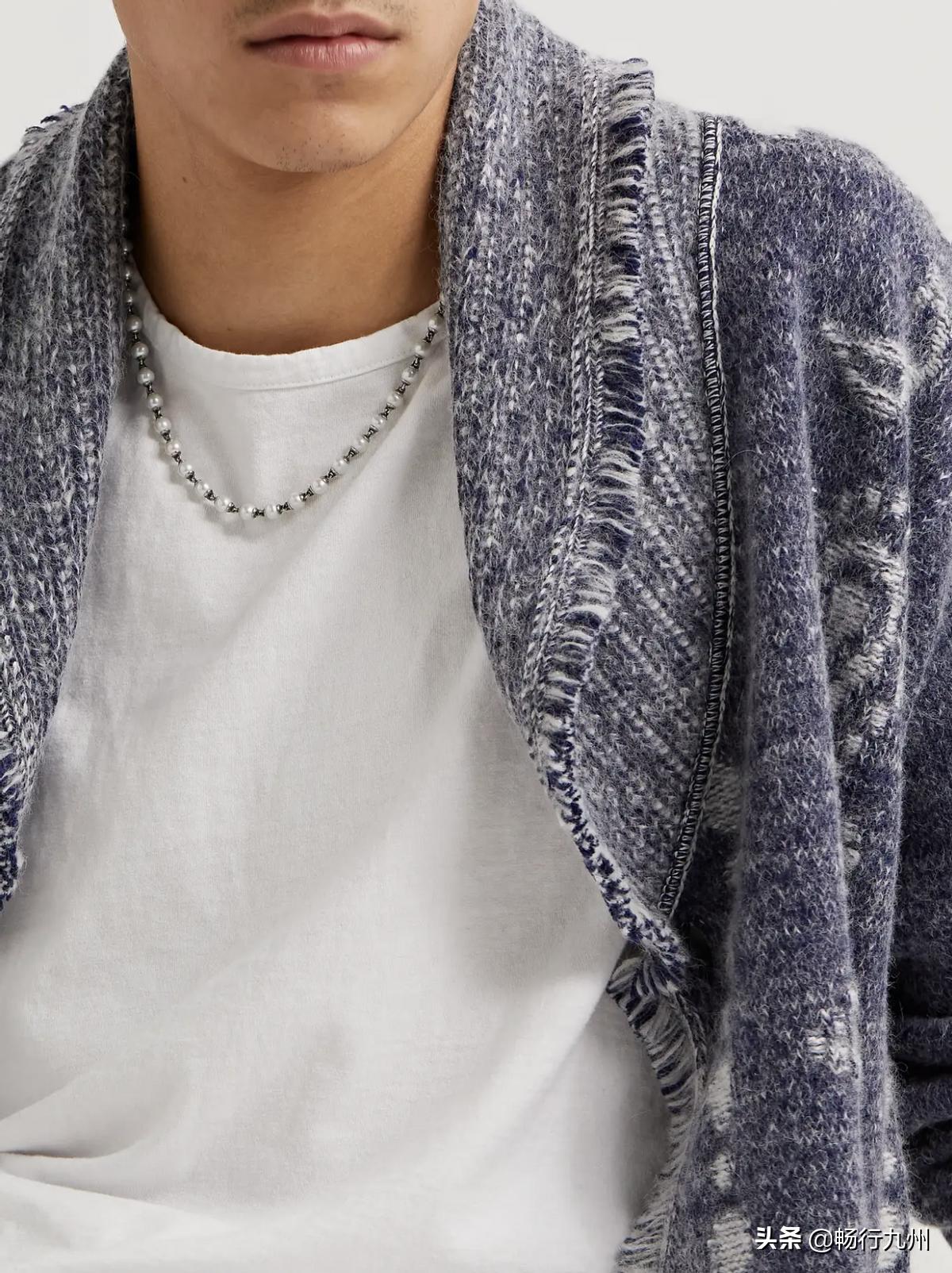 男士高档金属颈链,颈链男款高级感