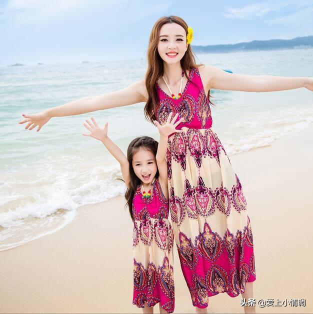超洋气的母女亲子装,2022年夏季亲子装衣服