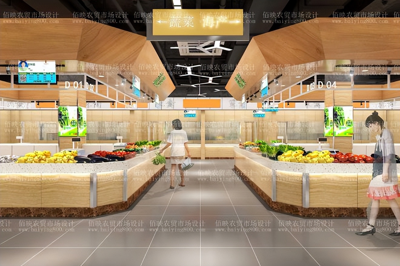 杭州一鸿农贸市场设计,农贸市场效果图设计哪家好