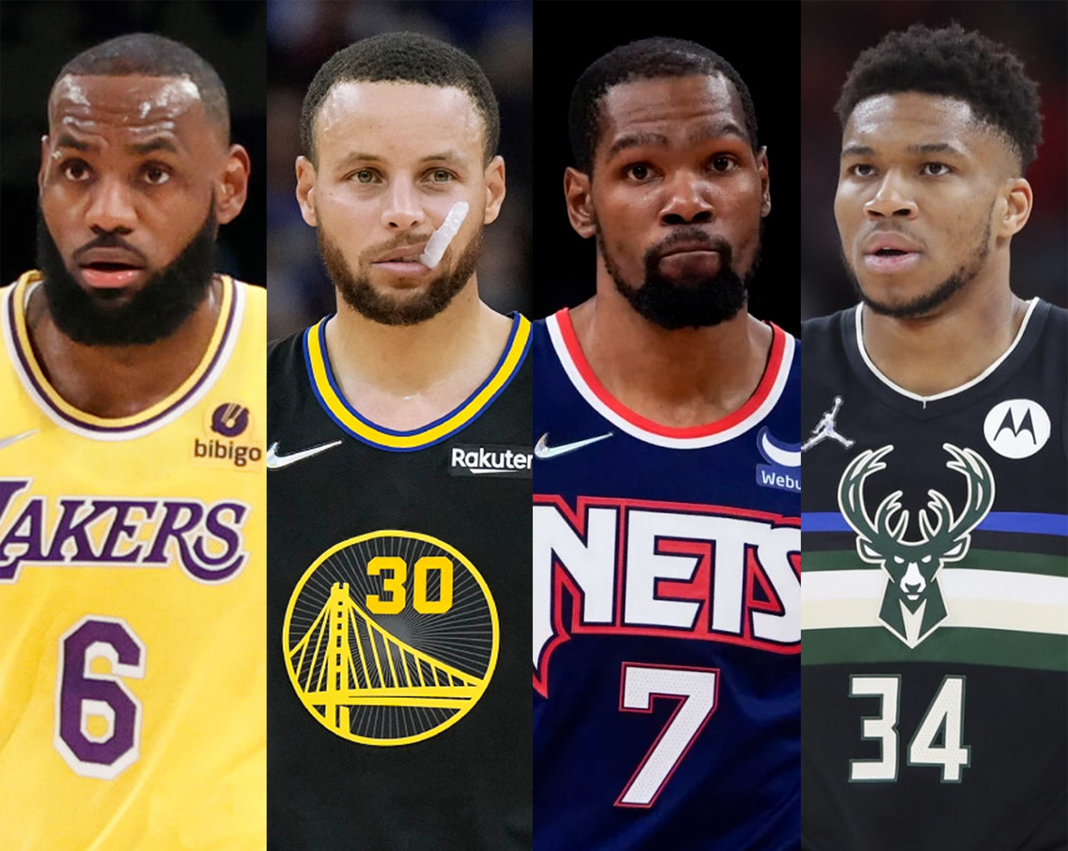 现役球员入选最佳阵容次数,现役球员入选双一阵次数排行榜