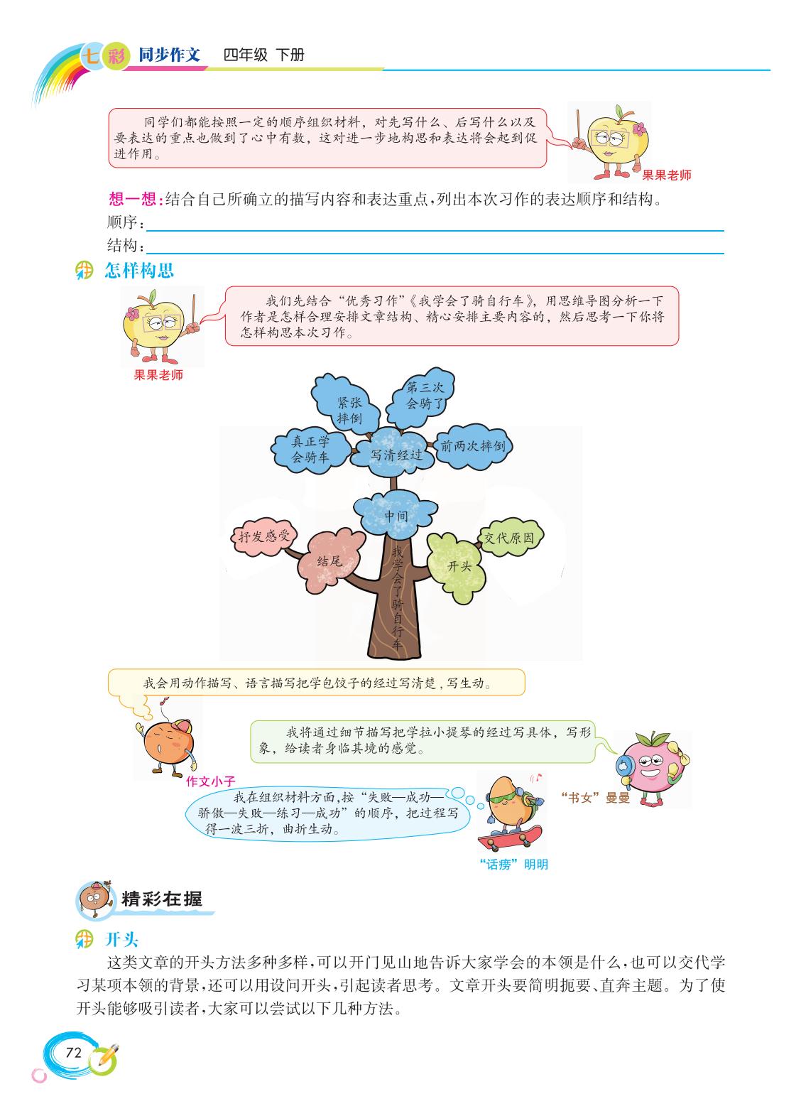 2022新版小学四年级下册同步作文,语文四年级下册同步作文电子书