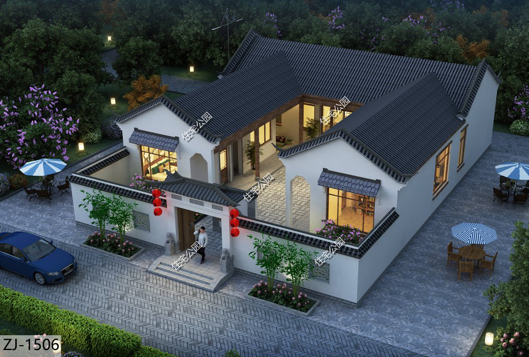 中式合院别墅4层仅280w,纯正中式合院220平带五房