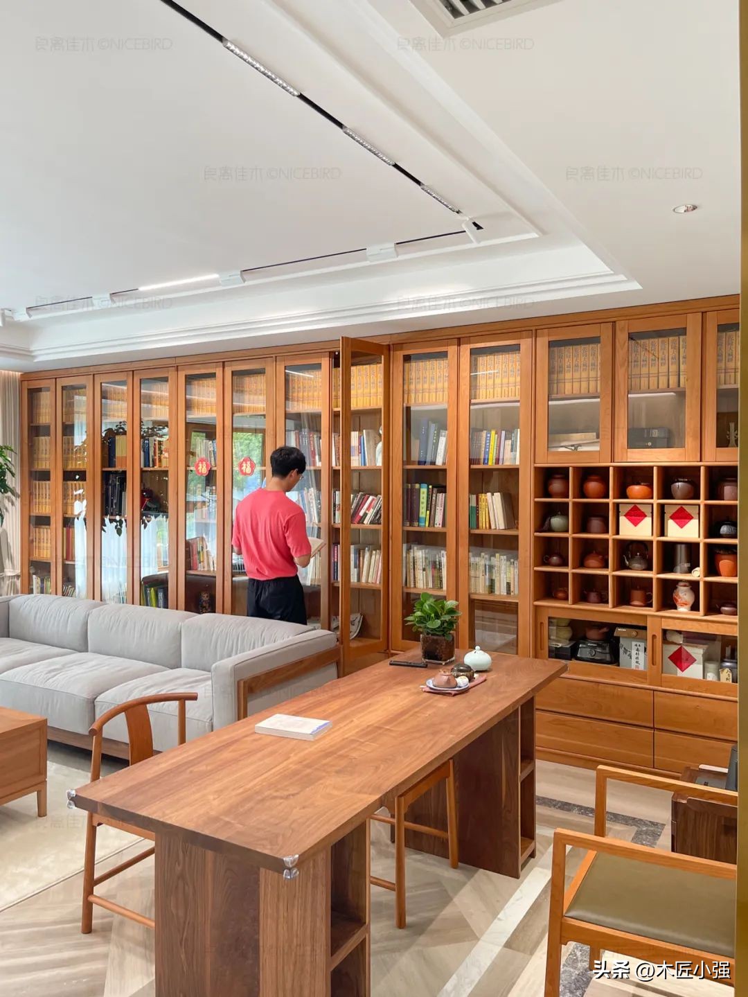 胡桃木极简大平层,北京180平大平层4房