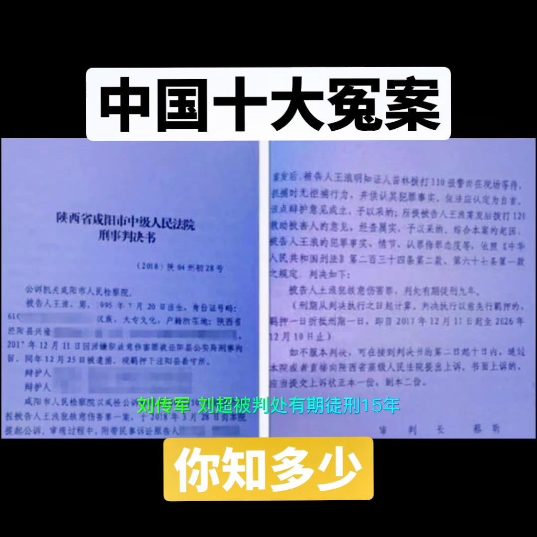 十大冤案剧情,中国十大冤案详细介绍