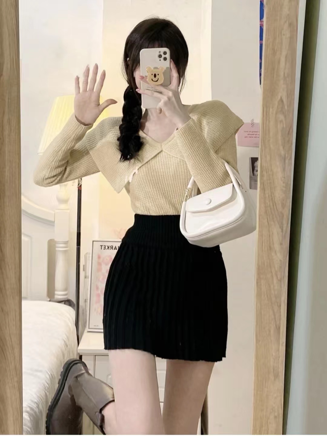 好穿又好搭时尚长筒宽靴,棕色长筒靴子女2022爆款洋气气质