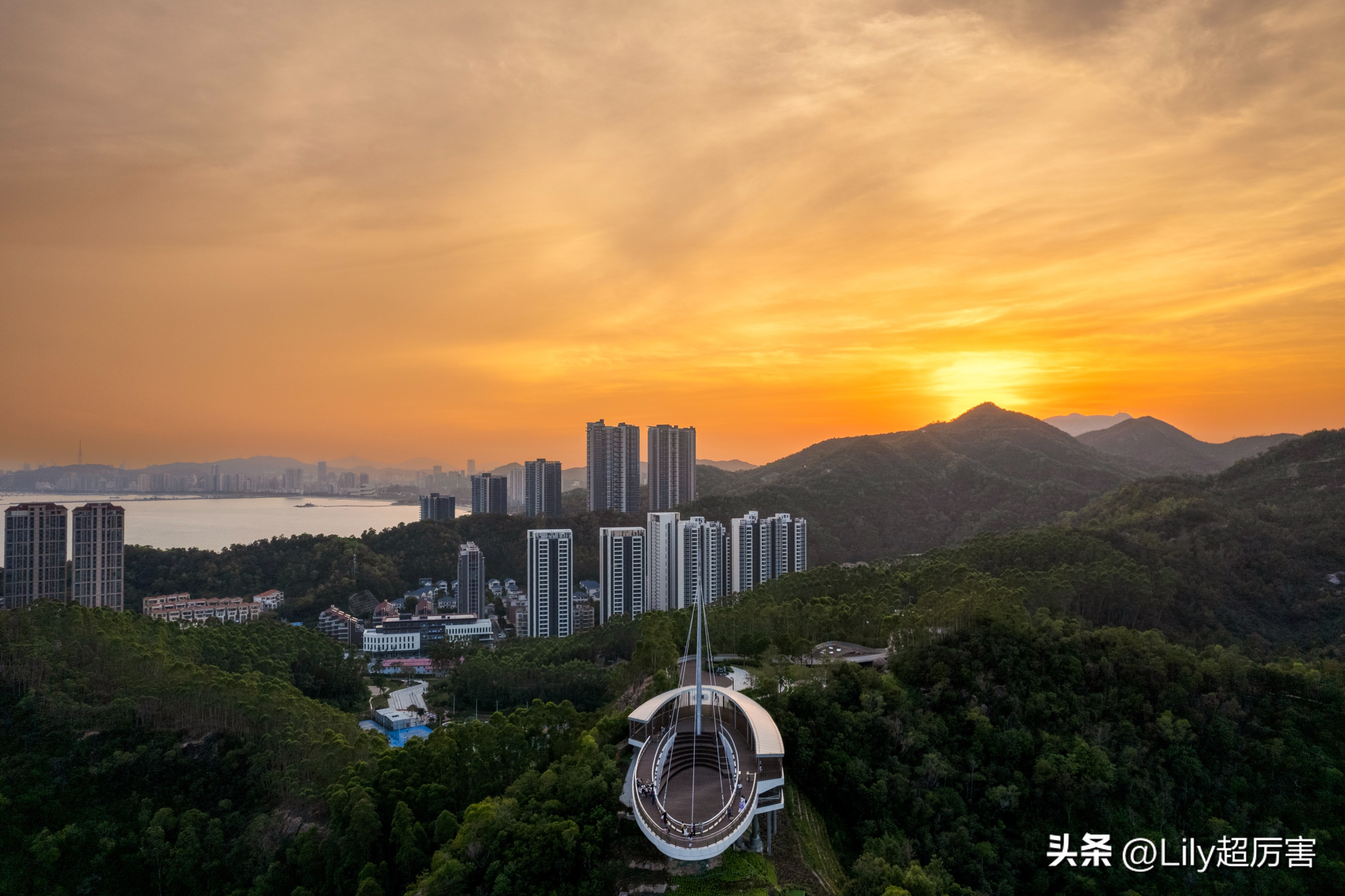 珠海看日出公园,珠海花海长廊看日落