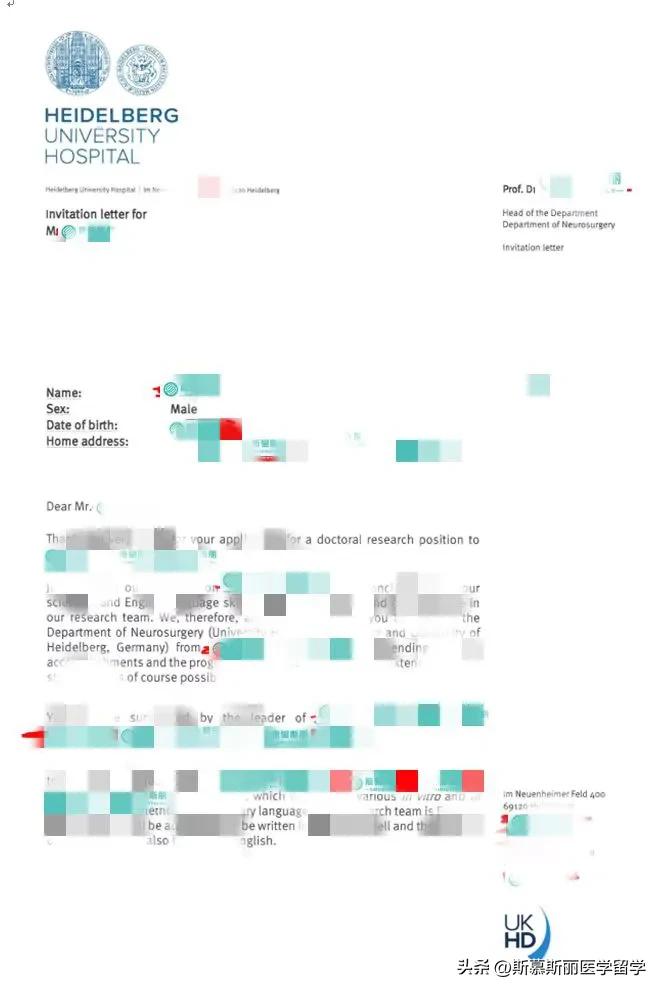 德国顶尖学校海德堡大学攻读医学博士