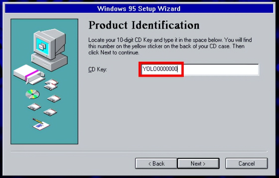 为什么“111-1111111”是有效的Windows95产品密钥?