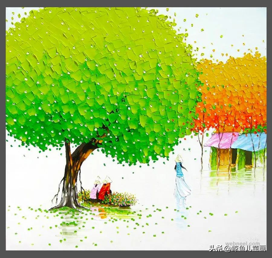 色彩丰富的绘画作品中国风,色彩鲜艳视觉冲击力强的绘画作品