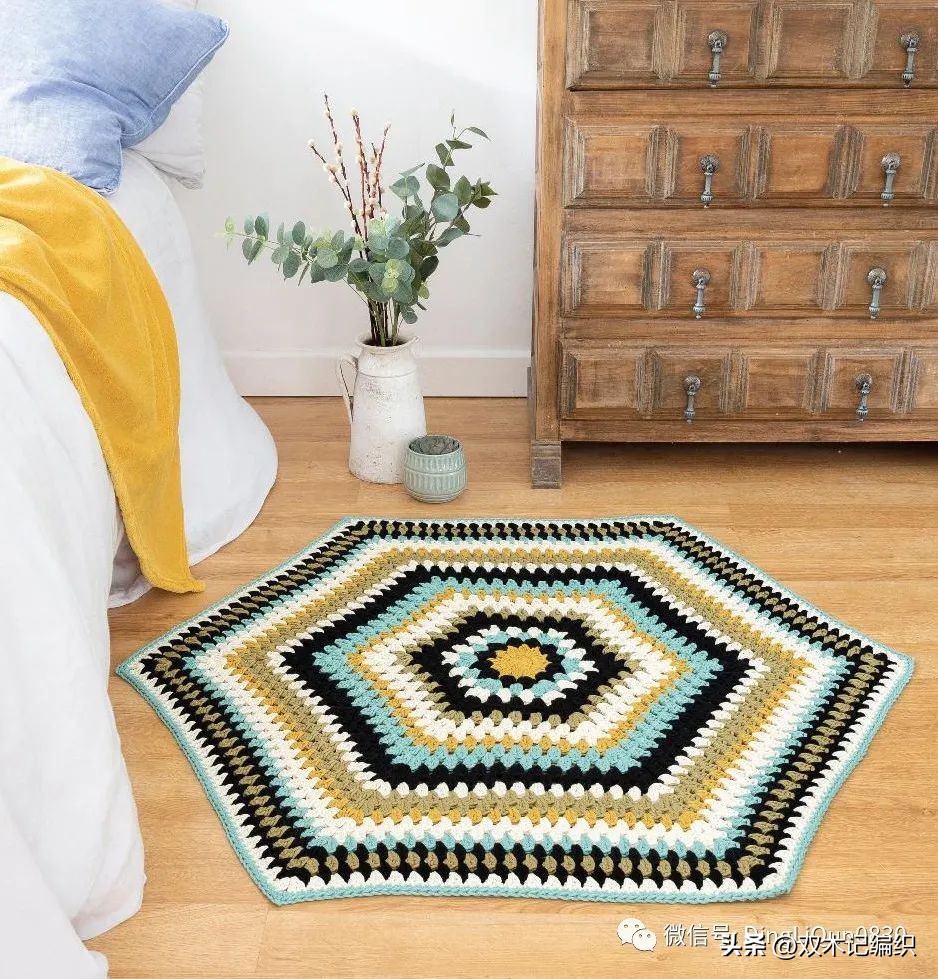 钩编简单六边形图解,钩编花样图案大全