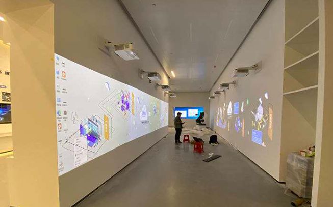 投影互动墙面应用,多媒体互动墙面