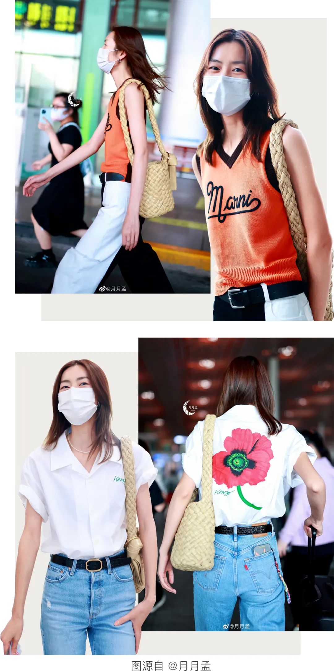 刘雯背过的爱马仕,刘雯背香奈儿包包