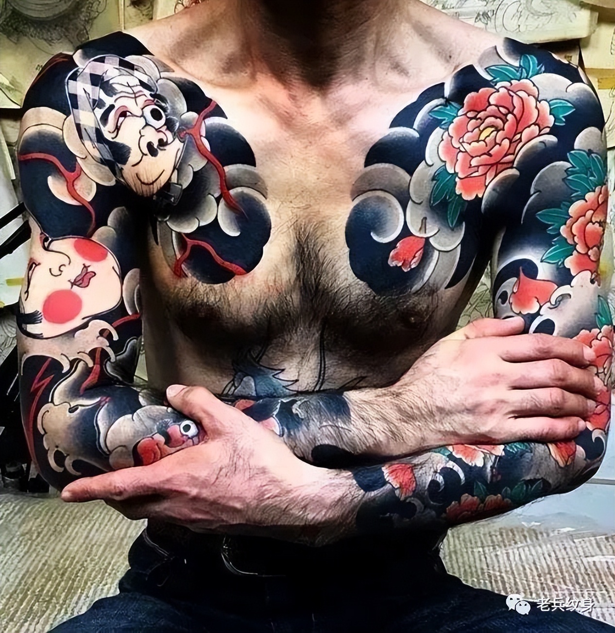 花臂纹身彩臂,花臂一次性纹好还是分次纹好