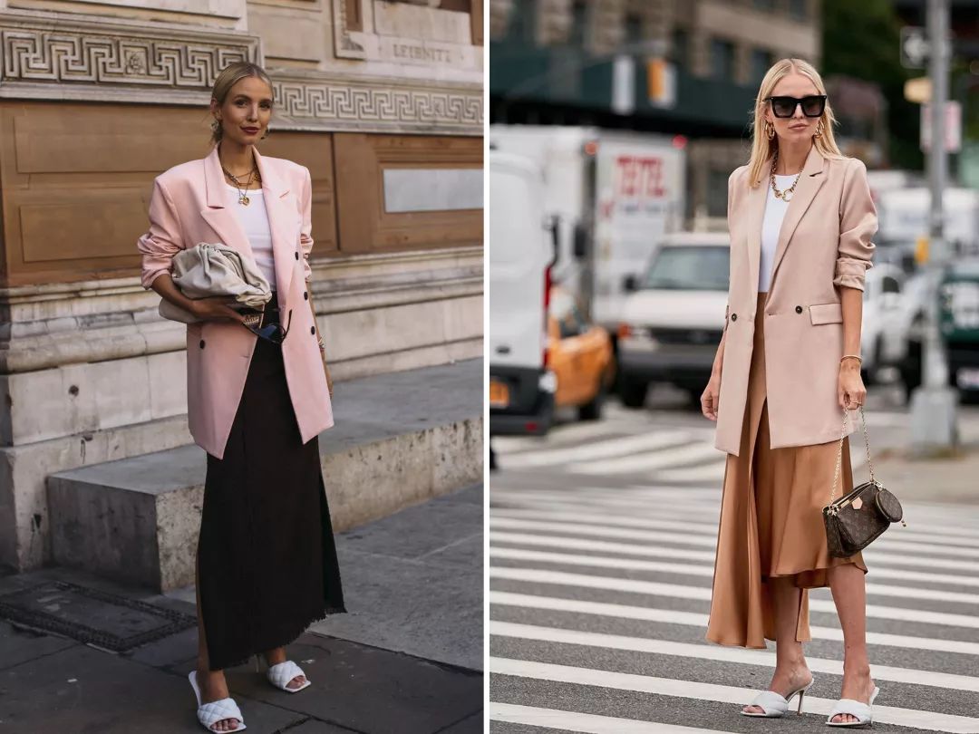 粉色搭配的高级穿法,粉色大衣穿搭高级感
