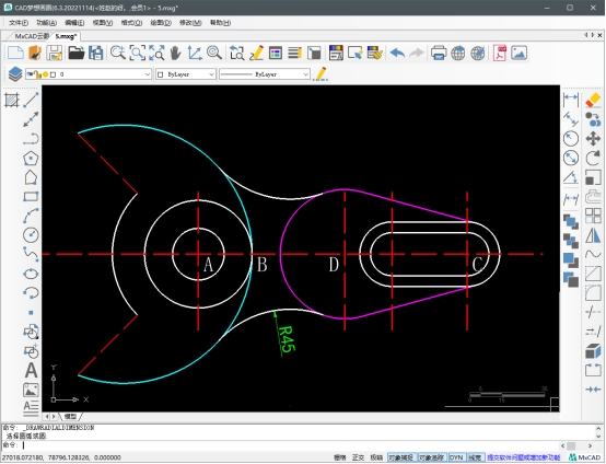 cad教程画重复圆,cad制作圆内基础图形