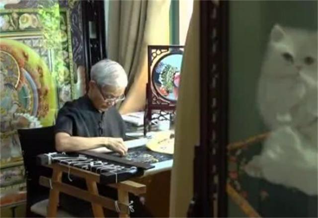 赵亦军老年照片,赵亦军杭州刺绣