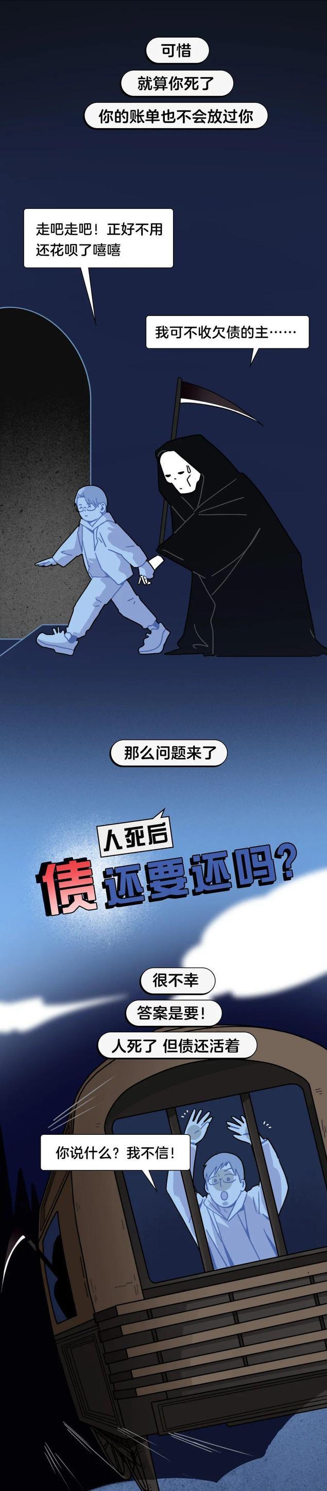 人死后，“花呗”需要还吗？一组漫画科普，可没你想的那么简单