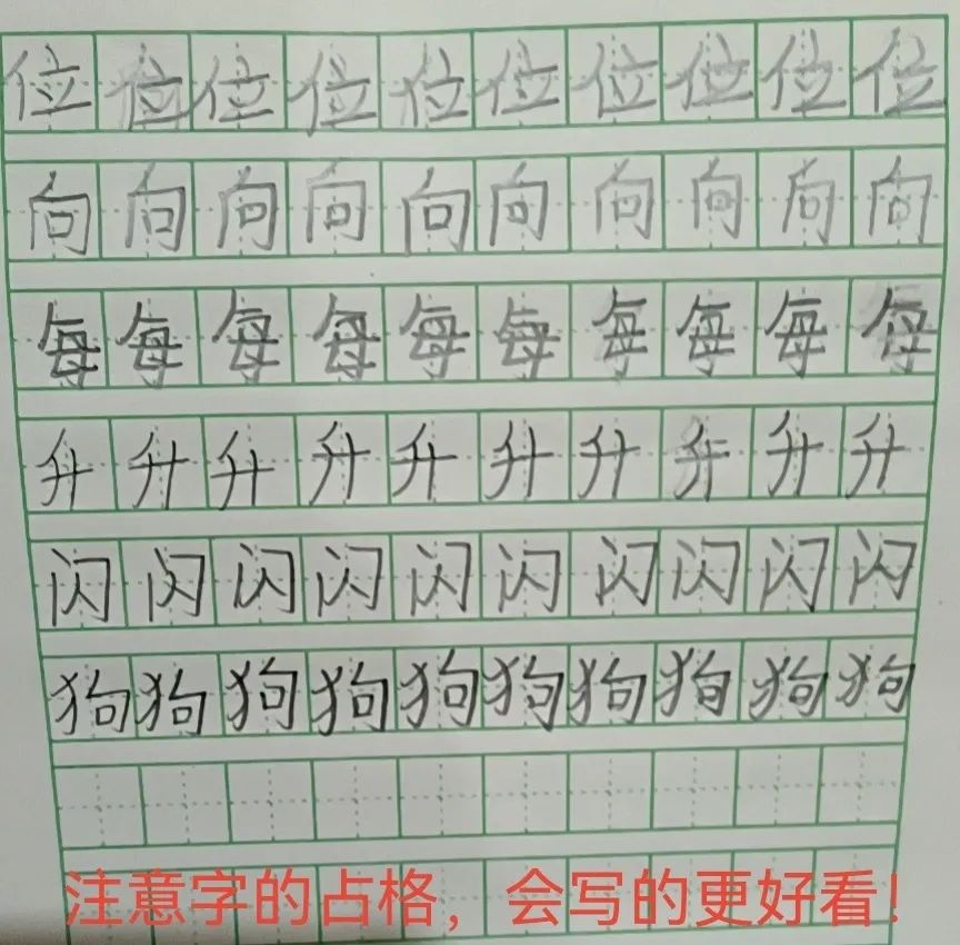 小学学霸练字二年级,练字小学二年级展示