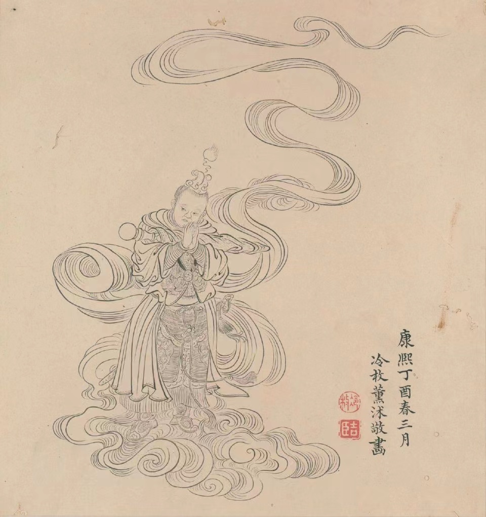 经典白描罗汉素材收藏版的,白描罗汉应真图