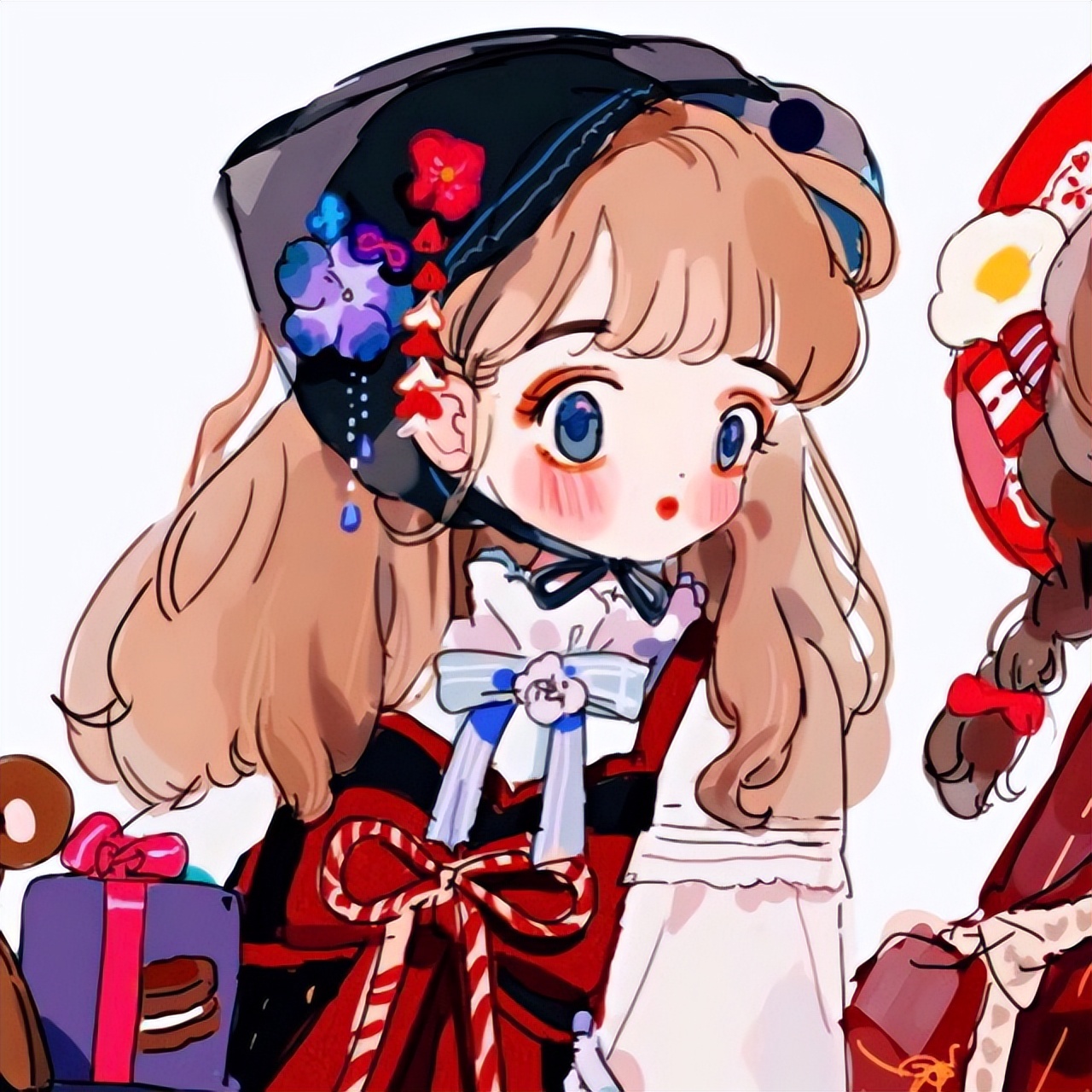 闺蜜头像加情侣头像同时用,一半闺蜜头像一半情侣头像