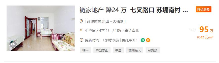 挂牌量下降,徐州挂牌二手房总数