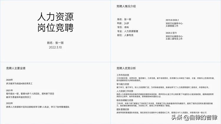 竞聘时希望获得的支持和帮助,竞聘岗位个人匹配度ppt